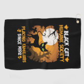Halloween-Geschenk | Vertrautheit der menschlichen Golfhandtuch (Horizontal)