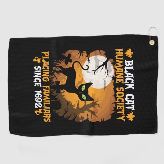 Halloween-Geschenk | Vertrautheit der menschlichen Golfhandtuch (Horizontal)
