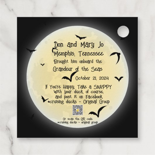 Halloween Geschenkanhänger (Rückseite)