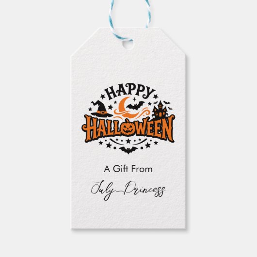 Halloween-Geschenkanhänger, personalisierte Gesche Geschenkanhänger (Vorderseite)