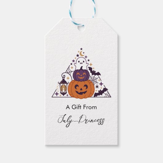Halloween-Geschenkanhänger, personalisierte Gesche Geschenkanhänger (Vorderseite)