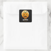 Halloween-Geschenkanhänger Süßes oder Saures Part Quadratischer Aufkleber (Tasche)