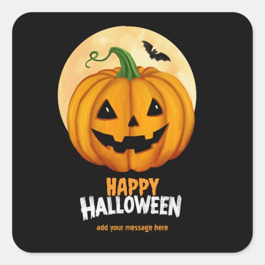 Halloween-Geschenkanhänger Süßes oder Saures Part Quadratischer Aufkleber (Vorderseite)