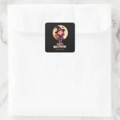 Halloween-Geschenkanhänger Süßes oder Saures Part Quadratischer Aufkleber (Tasche)