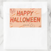 Halloween-Geschenkaufkleber, minimalistisches mode Rechteckiger Aufkleber (Tasche)