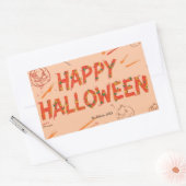 Halloween-Geschenkaufkleber, minimalistisches mode Rechteckiger Aufkleber (Umschlag)