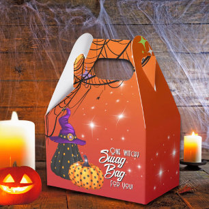 Halloween-Geschenkbox Designer-Kürbisse & Hexenhut Geschenkschachtel