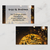 Halloween-Geschenke von fliegenden Hexen ernten Mo Visitenkarte (Vorne/Hinten)