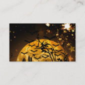 Halloween-Geschenke von fliegenden Hexen ernten Mo Visitenkarte (Rückseite)
