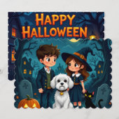 Halloween-Geschenkgutschein Einladung (Vorne/Hinten)