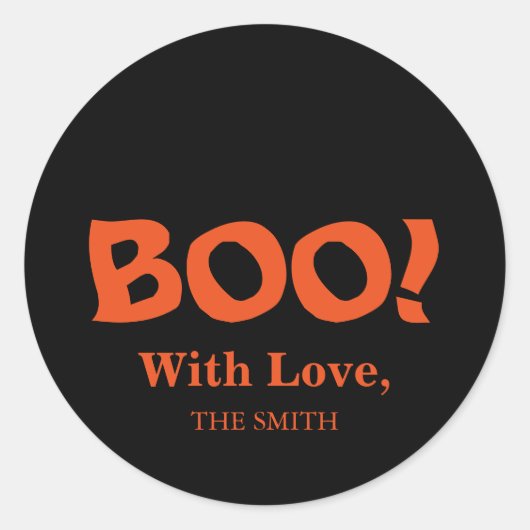 Halloween-Geschenkmarke Runder Aufkleber (Vorderseite)
