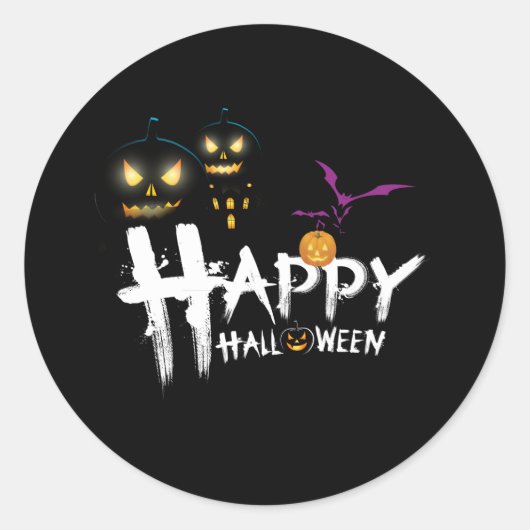 Halloween-Geschenkmarke Runder Aufkleber (Vorderseite)