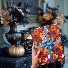 Halloween-Geschenkpackung mit individualisierbarem Geschenkpapier