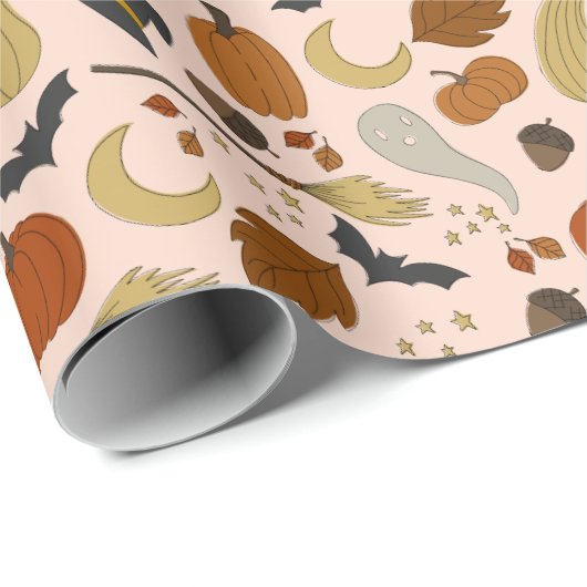 Halloween Geschenkpapier (Rolleneckpunkt)