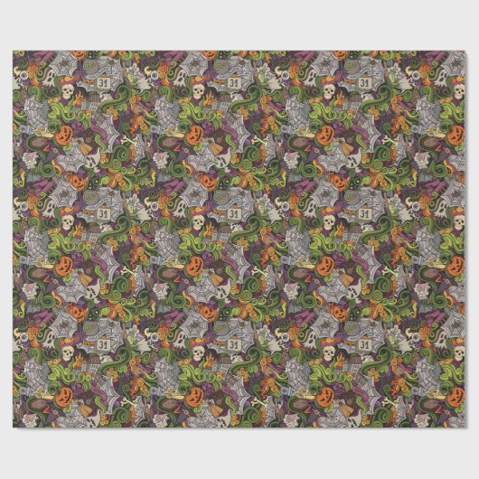 Halloween Geschenkpapier (Flach)