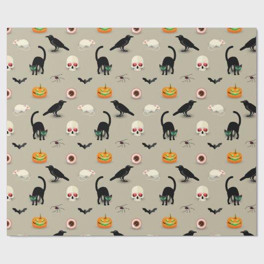 Halloween Geschenkpapier (Flach)