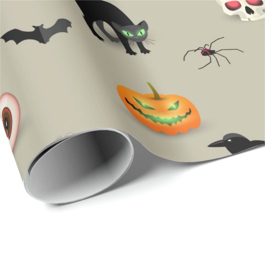 Halloween Geschenkpapier (Rolleneckpunkt)
