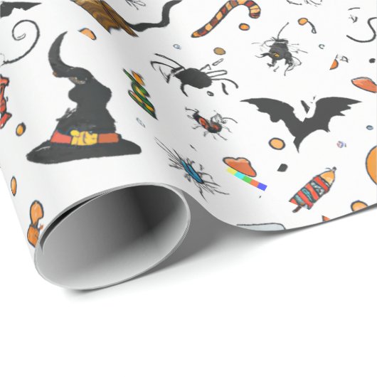 Halloween Geschenkpapier (Rolleneckpunkt)