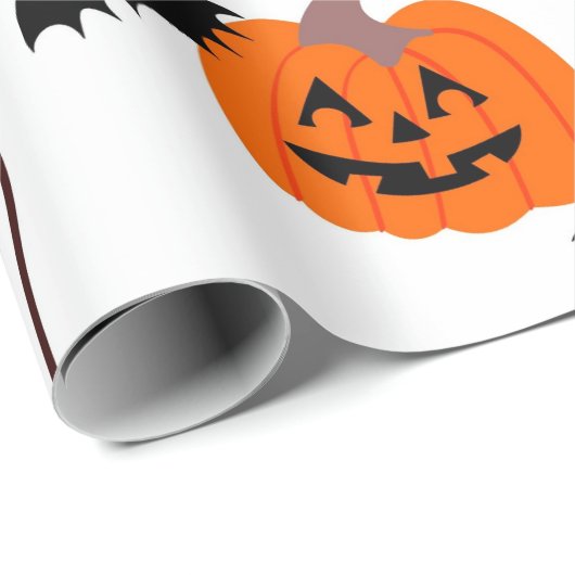 Halloween Geschenkpapier (Rolleneckpunkt)