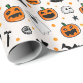 Halloween Geschenkpapier (Rolleneckpunkt)