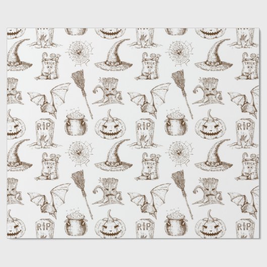 Halloween Geschenkpapier (Flach)