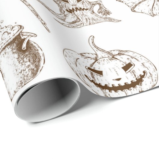 Halloween Geschenkpapier (Rolleneckpunkt)