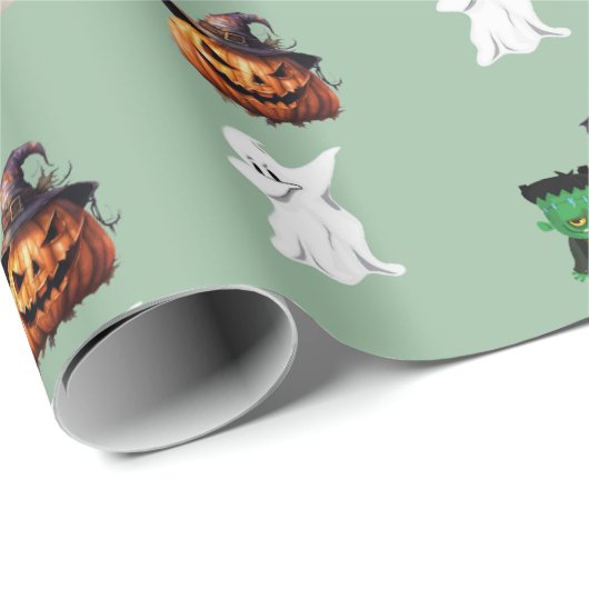 Halloween Geschenkpapier (Rolleneckpunkt)