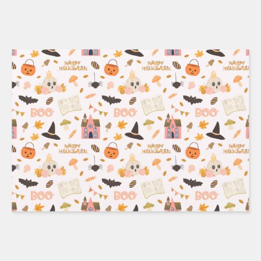 Halloween-Geschenkpapier Geschenkpapier Set (Vorderseite)