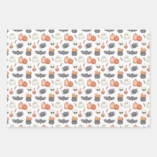 Halloween Geschenkpapier Set (Vorderseite)