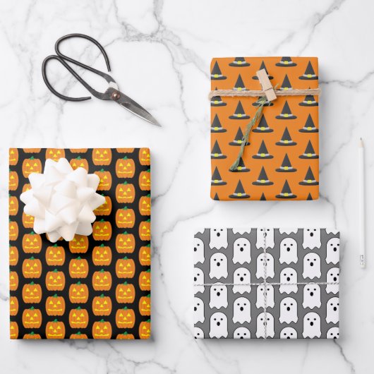 Halloween Geschenkpapier Set (Vorderseite)