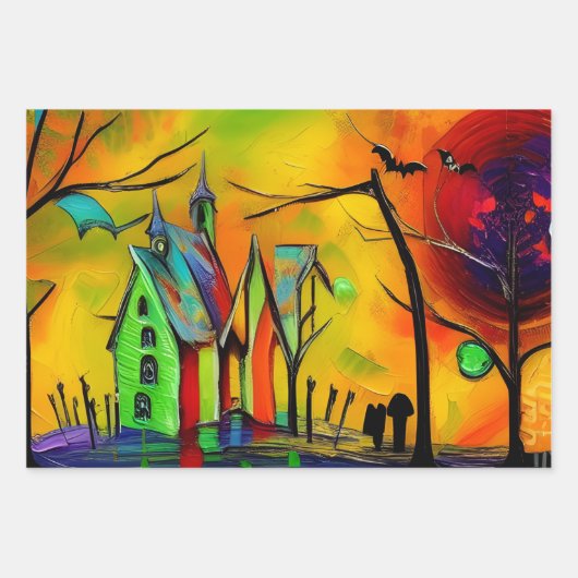 Halloween Geschenkpapier Set (Vorderseite 2)