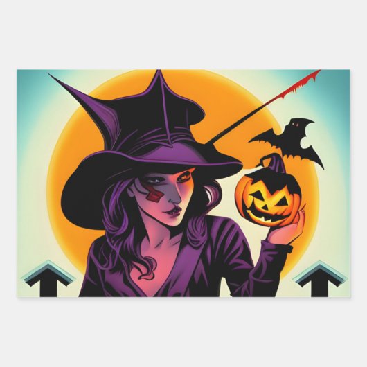 Halloween Geschenkpapier Set (Vorderseite)
