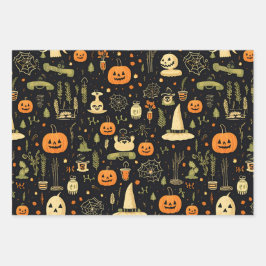 Halloween Geschenkpapier Set