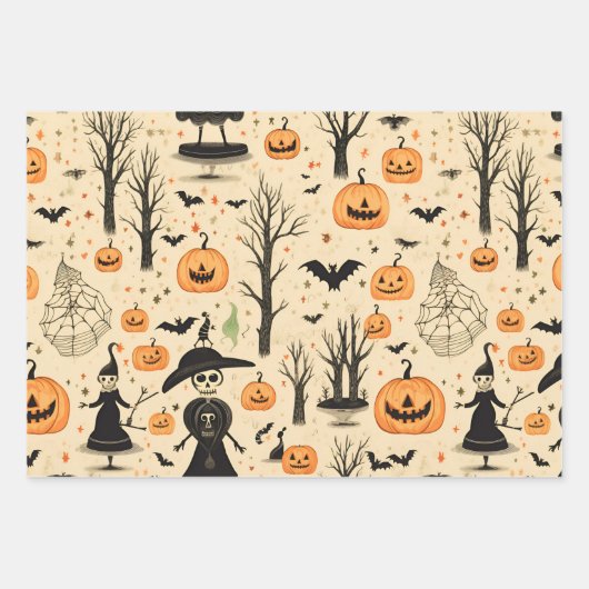 Halloween Geschenkpapier Set (Vorderseite 2)