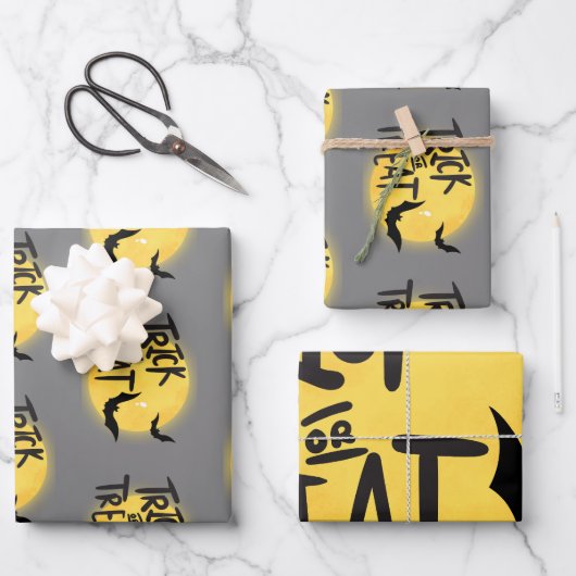 Halloween Geschenkpapier Set (Vorderseite)