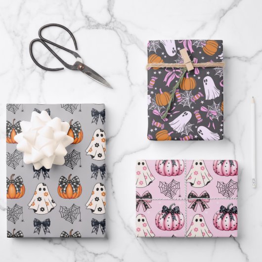 Halloween Geschenkpapier Set (Vorderseite)