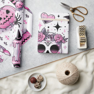 Halloween-Geschenkpapier, spukes Packpapier, Hexe Geschenkpapier