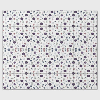 Halloween-Geschenkpapier, violetter Kürbisdruck, Geschenkpapier