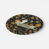 Halloween-Geschenksüßigkeiten Pappteller (Schrägansicht)