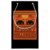 Halloween-Geschenktasche, schwarze Katzen, unheiml Kleine Geschenktüte (Rückseite)