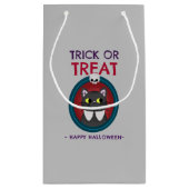 Halloween-Geschenktasche, Trick oder Treat-Katze i Kleine Geschenktüte (Rückseite)