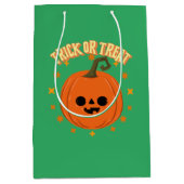 Halloween Geschenktüte Kürbistrick oder Trete (Vorderseite)