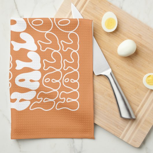 Halloween Geschirrtuch (Viertel Falte)