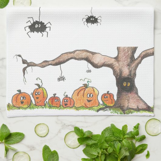 Halloween Geschirrtuch (Gefaltet)