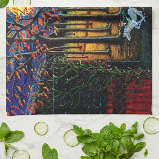 Halloween-Geschirrtücher "kopfloser Reiter " Handtuch (Gefaltet)