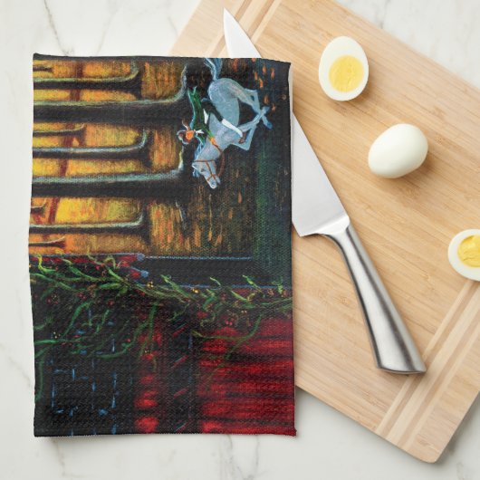 Halloween-Geschirrtücher "kopfloser Reiter " Handtuch (Viertel Falte)