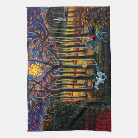 Halloween-Geschirrtücher "kopfloser Reiter " Handtuch (Vertikal)