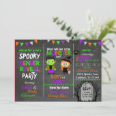 Halloween-Geschlecht decken Einladung auf (Stehend Vorderseite)