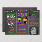 Halloween-Geschlecht decken Einladung auf (Vorne/Hinten)