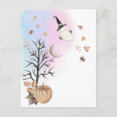 Halloween Geschlecht offenbaren Windelkrebs. Begleitkarte (Rückseite)